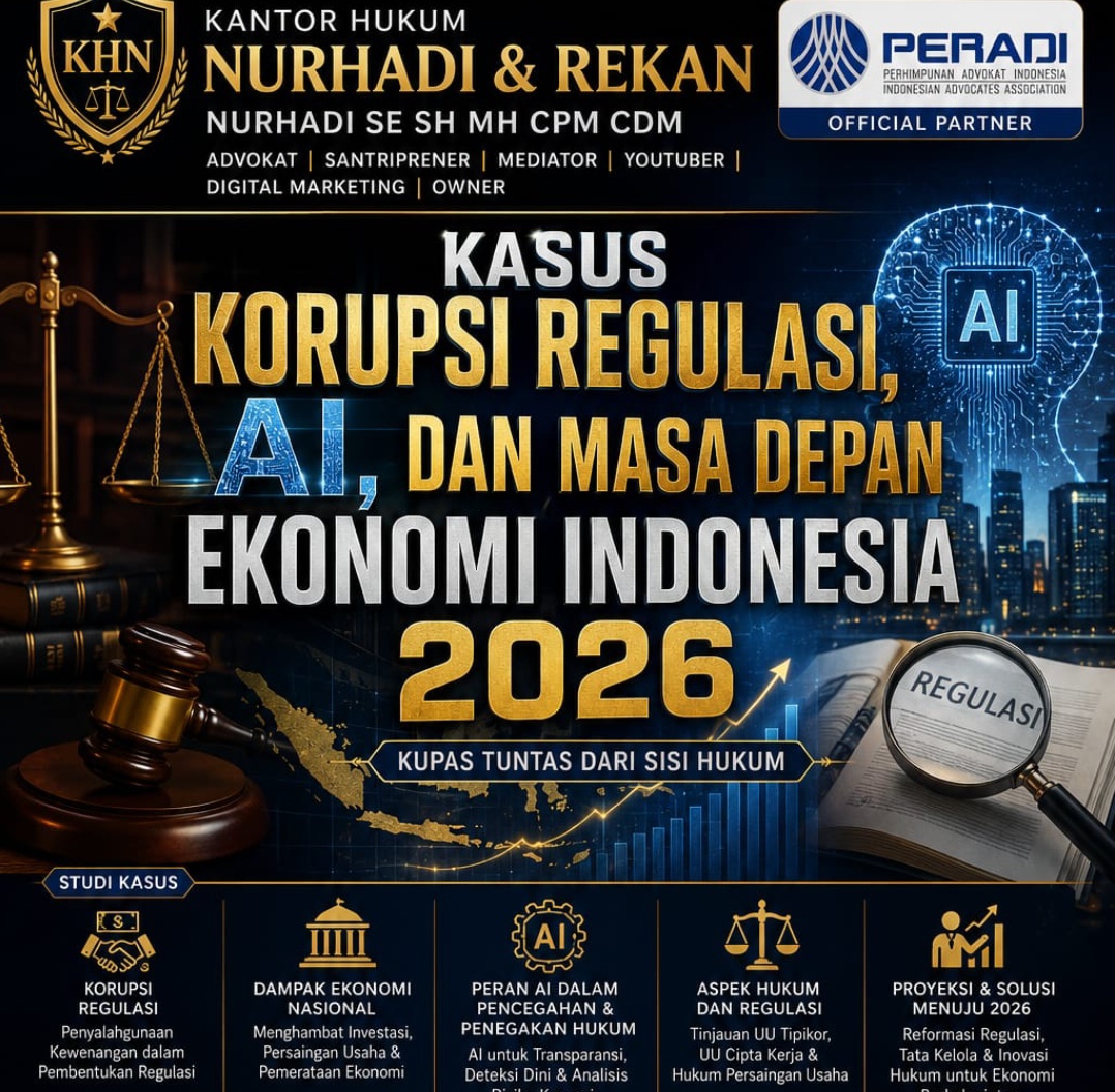 Kasus Korupsi Regulasi, Ai, dan Masa depan Ekonomi Indonesia 2026 Kupas tuntas dari Sisi Hukum